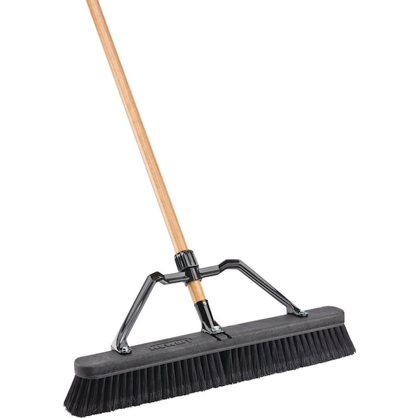 Libman 24 In. W. x 66 In. L. Wood Handle Smooth Surface Commercial Push Broom 847 - main